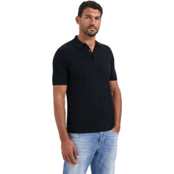 No Excess Pullover short sleeve polo solid black