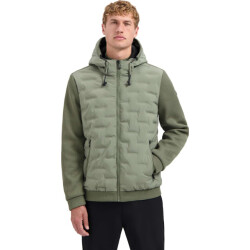 No Excess Jacket short fit sealed hooded knit steel