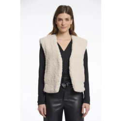 Rino & Pelle Frencie.7002512 rino en pelle cropped teddy waistcoat birch