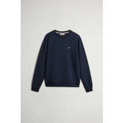 Woolrich Men logo interlock crewneck melton