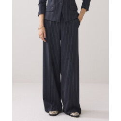 Summum 4s2905-12258 trousers wide leg pinstripe