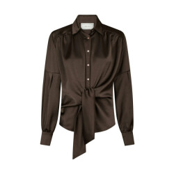 Neo Noir naja satin shirt 160801 676 dark brown