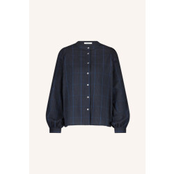 By-Bar Amsterdam rikki check blouse 25512051 1601 blue checks