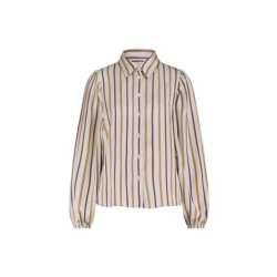 Studio Anneloes lina stripe blouse 13077 1365 caramel ink blue