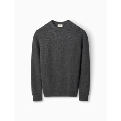 Foret delta wool knit f7035 dark grey melange