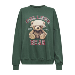 Only onlbila l/s bear o-neck swt 15356052 pineneedle