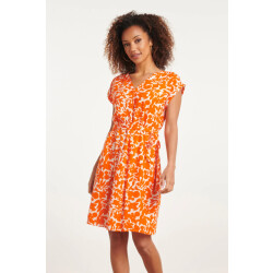 Smashed Lemon 24137 bladerprint jurk |