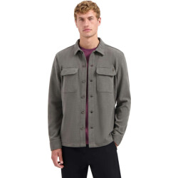 No Excess Overshirt button relief sweat dark clay