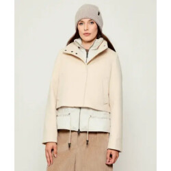 Woolrich Women twill wool jacket milky cream