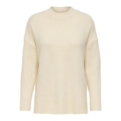 Only Onlhazel ls highneck overs pull knt noos ecru