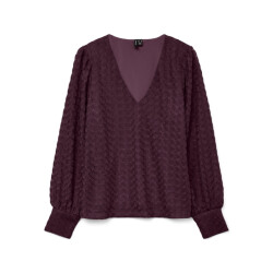 Vero Moda Vmbecca ls v-neck lace top jrs noos bordeaux