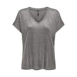 Only Onlmirinda ss v-neck top pri jrs zilverkleurig