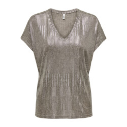 Only Onlmirinda ss v-neck top pri jrs bronskleurig