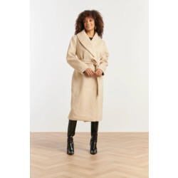 Smashed Lemon Lange uni jas met ceintuur |