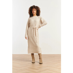 Smashed Lemon Damesgebreide maxi jurk |