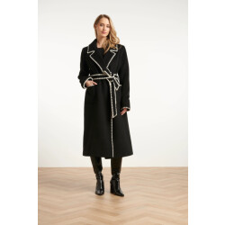 Smashed Lemon Lange jas met contraststiksel |