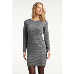 Smashed Lemon Navy en witte geometrische jurk |