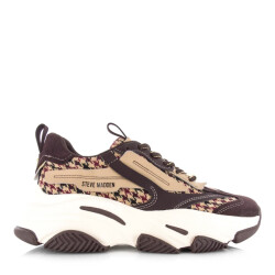 Steve Madden Possession-e brown plaid lage sneakers dames