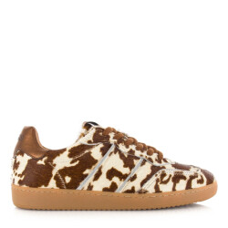 DWRS Label Poona cow hair on cognac wit lage sneakers dames