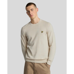 Lyle and Scott Cotton merino crewneck zand