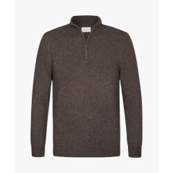 Profuomo pullover half zip ppwj30029b h brown