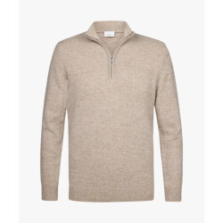 Profuomo pullover half zip ppwj30029d f1 sand