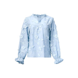 Smashed Lemon Dames3d bloemenprint top met v hals |