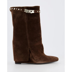 Gibaldi Dames studded suede wedge boot