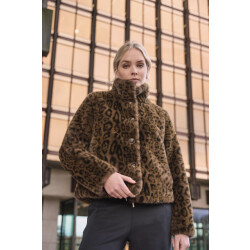 Rino & Pelle Ambra.7012511 rino en pelle short fake fur jacket leopard