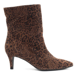 Babouche Alison chita dark brown enkellaars met hak dames
