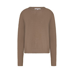 Red Button Sweater srb4642 fluffy mid brown