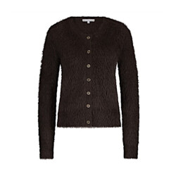 Red Button Vest srb4643 fuzzy espresso