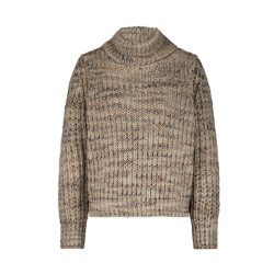 Red Button Sweater srb4741 cocoon multi brown