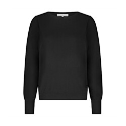 Red Button Top srb4750 sweet puff sleeve black