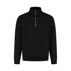 Pure Path Embroidery half-zip sweater