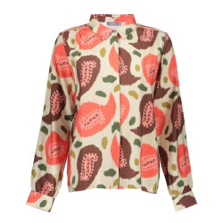 Geisha blouse print 53604-20 450 red/wool white