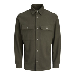 Jack & Jones jprrayle melange solid l/s overshir 12286840 peat