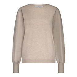 Red Button Top srb4750 sweet puff sleeve latte