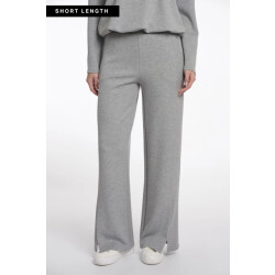 Rino & Pelle Lexishort.7002512 rino en pelle short length pants with straight wide leg grey melange