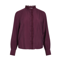 Vila Vimalima ls frill shirtpb aubergine