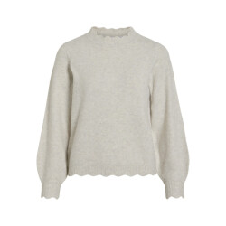 Vila vinikolina o-neck l/s knit top no 14106419 super light natural
