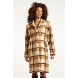 Smashed Lemon Bouclé ruitjesjas |