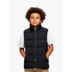 Malelions Jongens bodywarmer matt crinkle padded zwart