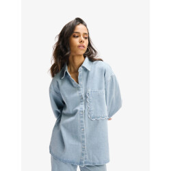 Refined Department Dames blouse jealy denim light blue