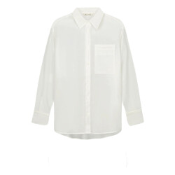 Olaf Hussein Semi-sheer tie detail shirt blouses w220303