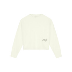 Olaf Hussein Fluffy script logo knit truien w220704