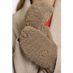 Rino & Pelle Aleida.7002512 rino en pelle teddy gloves toffee