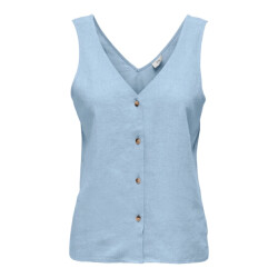 Jacqueline de Yong Say s/l linen v-neck top