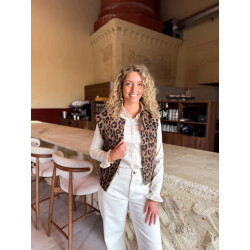 Rino & Pelle Elona.5012511 rino en pelle short waistcoat leopard