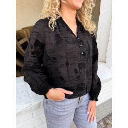 Mos Mosh 173900 801 mosmosh mm tazzin tale light blouse black